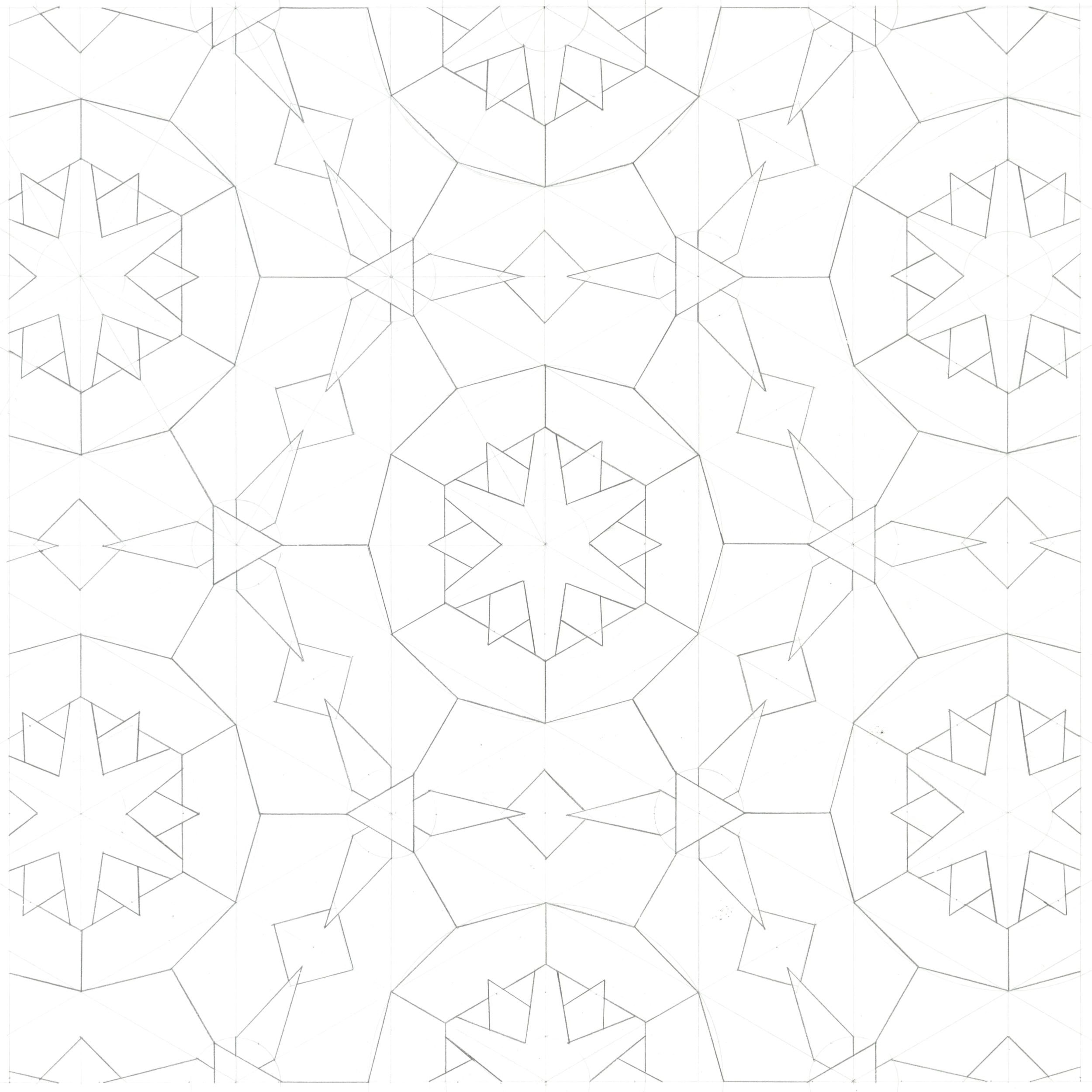 Final pattern, hand-drawn.